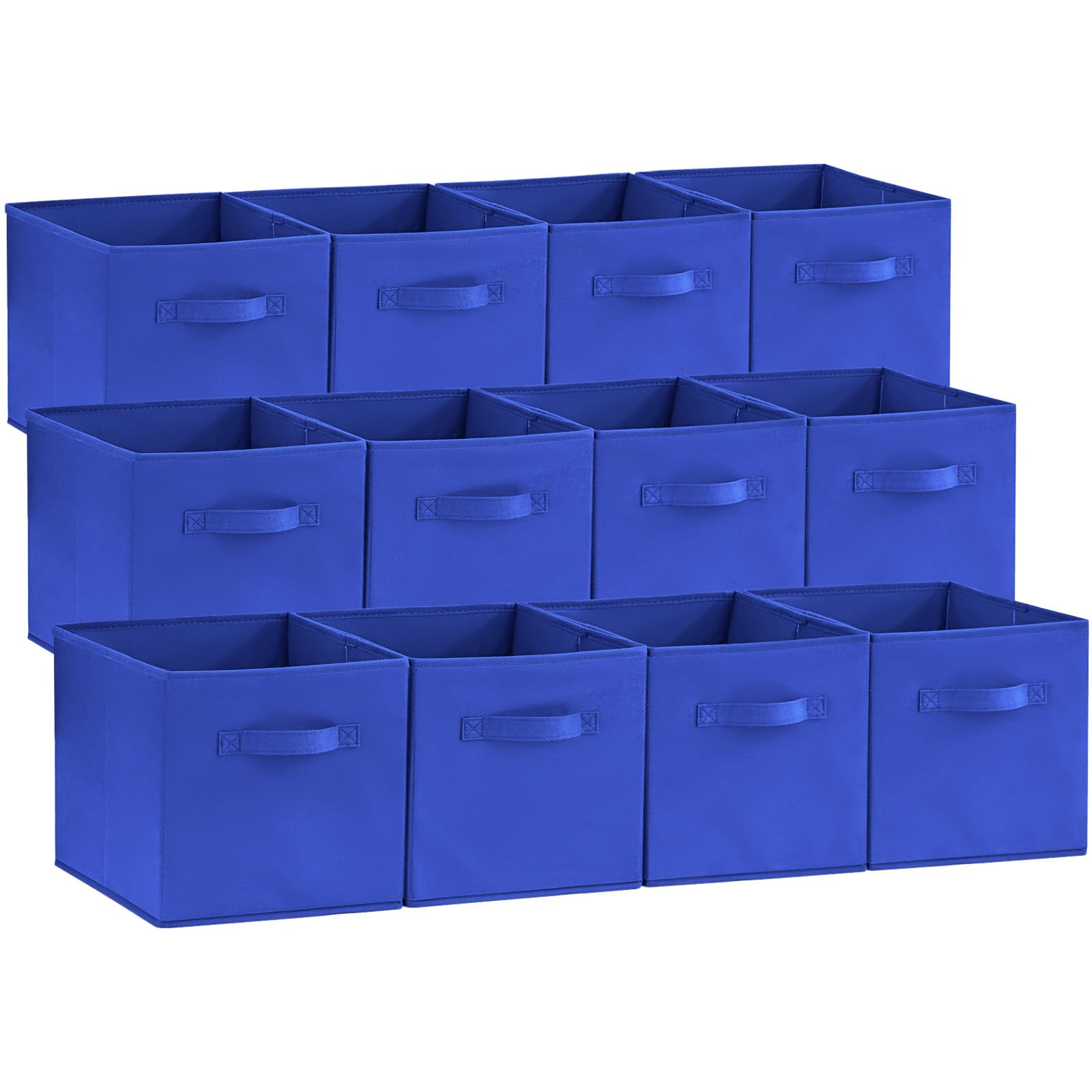Lifewit 12 Packs Storage Cubes, 11 Inch Cube Storage Bins, Foldable Decorative Fabric Storage Baskets For Organizing Home Organi