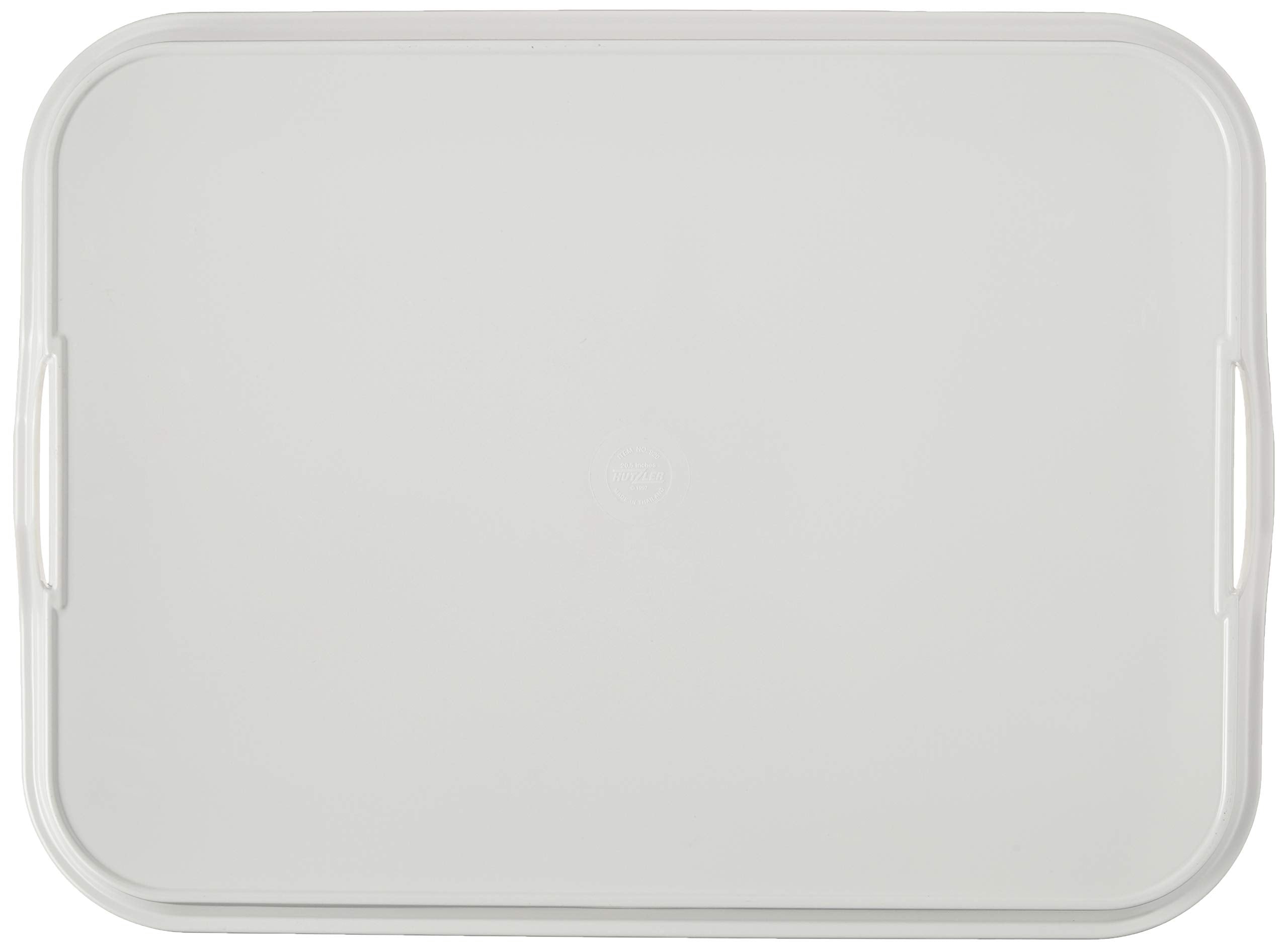 Hutzler Melamine Serving Tray With Handles, 20'' X 15'', White