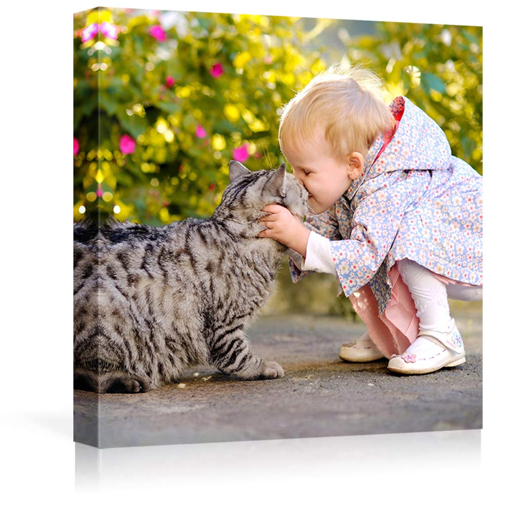 Nwt Custom Canvas Prints With Your Photos For Pet/Animal, Personalized Canvas Pictures For Wall To Print Framed 16X16 Inches