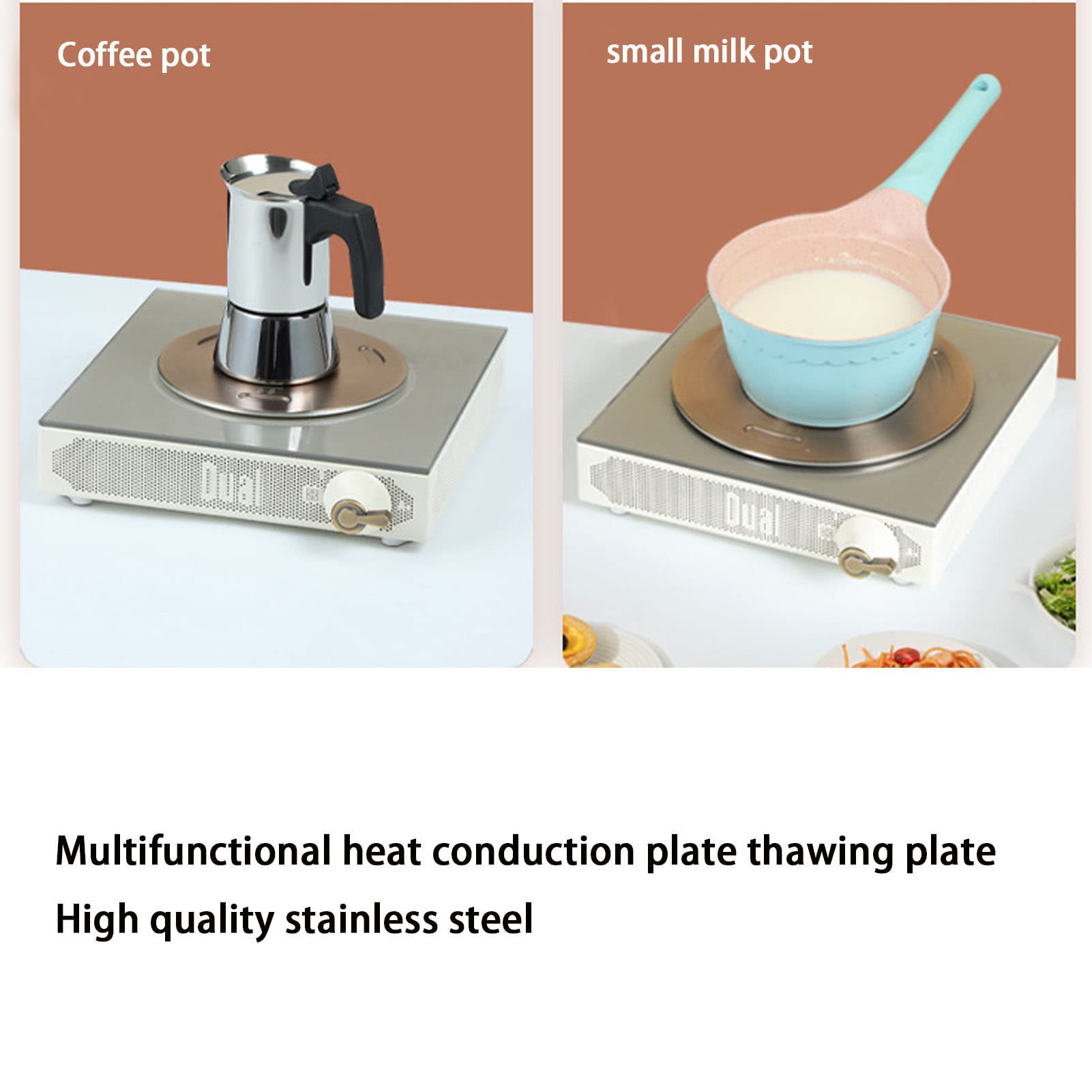 Jienaqin 11Inch Induction Cooktop Mat, Induction Converter Heat Diffuser Simmer Ring Plate,Stainless Steel Heat Diffuser Inducti
