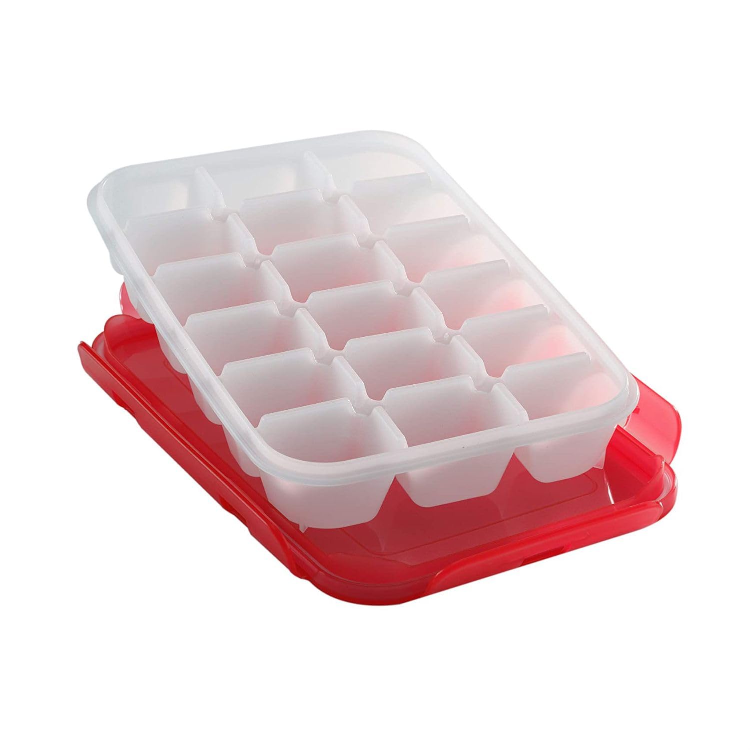 Signoraware Bpa Free Plastic Ice Tray With Just One Twist Ice Out | Cliplock Lid | Freezer Tray | Leakproof | Perfect For Making