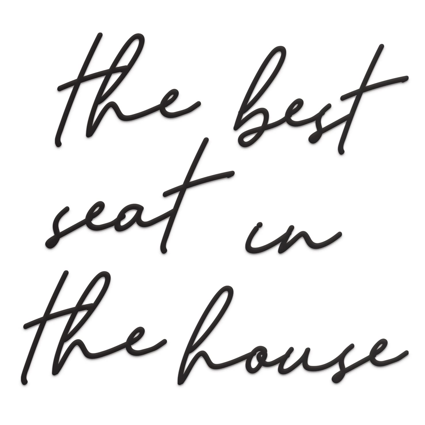 Vivegate The Best Seat In The House Bathroom Metal Wall Decor - 16X16 Black Modern Please Seat Yourself Metal bathroom sign For 