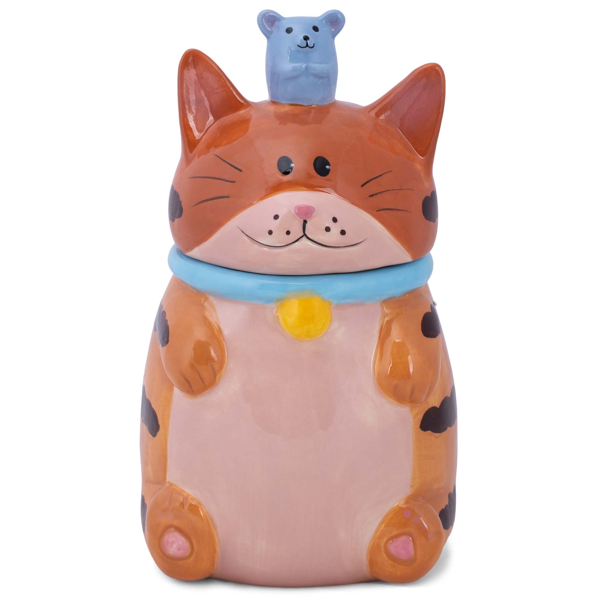 100 North Dolomite Ceramic 10 x 6.3 Everyday Cookie & Candy Jar with Airtight Lid: Perfect for Kitchen Canisters, Pet Treat Cont
