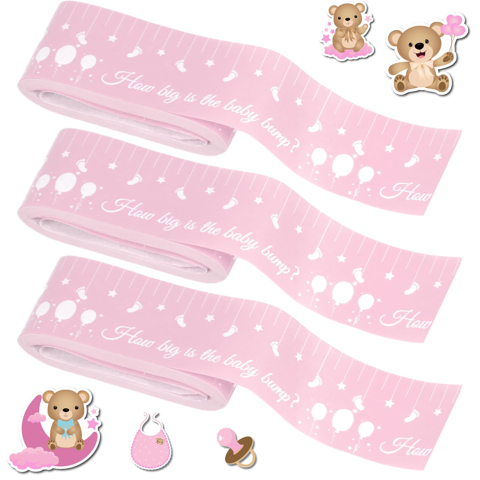 Baby Shower Games For Girl Gender Neutral How Big Is Mommys Belly Tape 150 Feet Measure Baby Bump Tape Measuring Tape Pregnant B