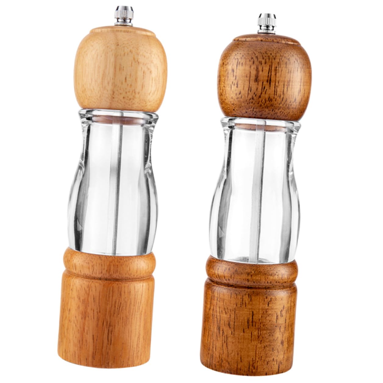 NULYLU 2Pcs Multifunction Salt and Pepper Grinder Portable Handheld Sea Salt Grinding Tool with High Hardness Core Wearresista