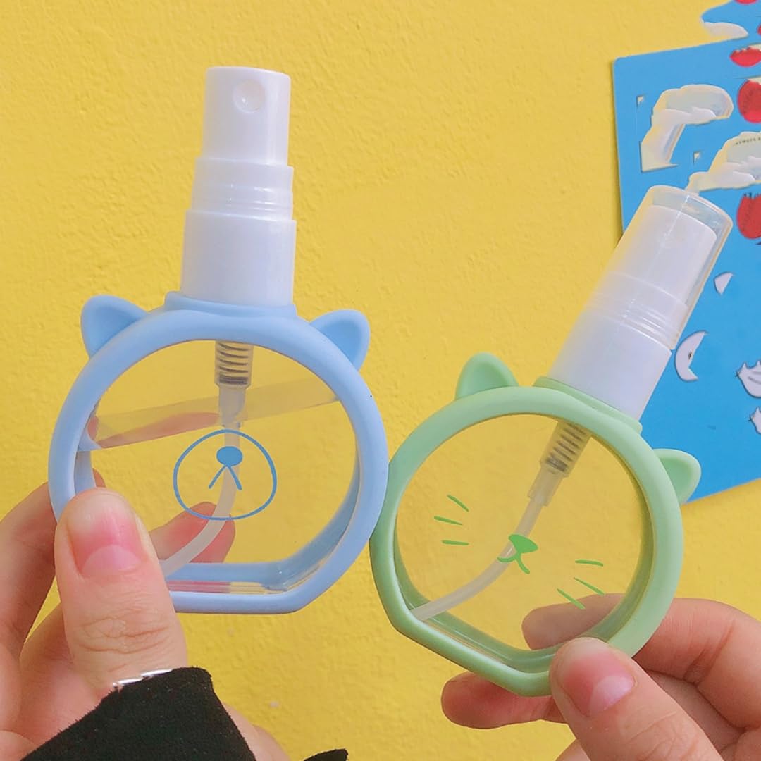 Textention Spray Bottles 1.85Oz / 55Ml Empty Fine Mist Plastic Mini Travel Bottle Set Small Refillable Liquid Containers (4 Pcs)