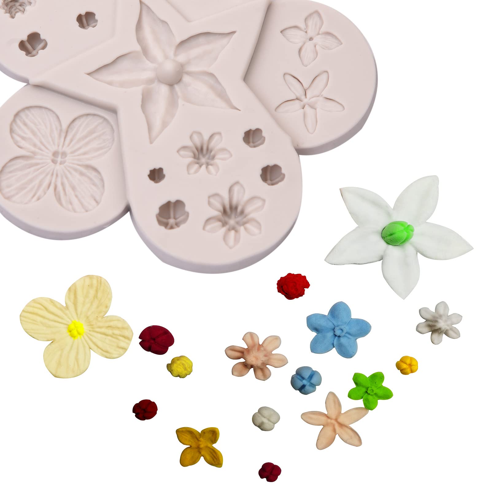 Hyacinth Flower Silicone Mold, Mini Dogwood Chocolate Silicone Mould, For Wedding Cake Decorators Cupcake Topper Gumpaste Candy