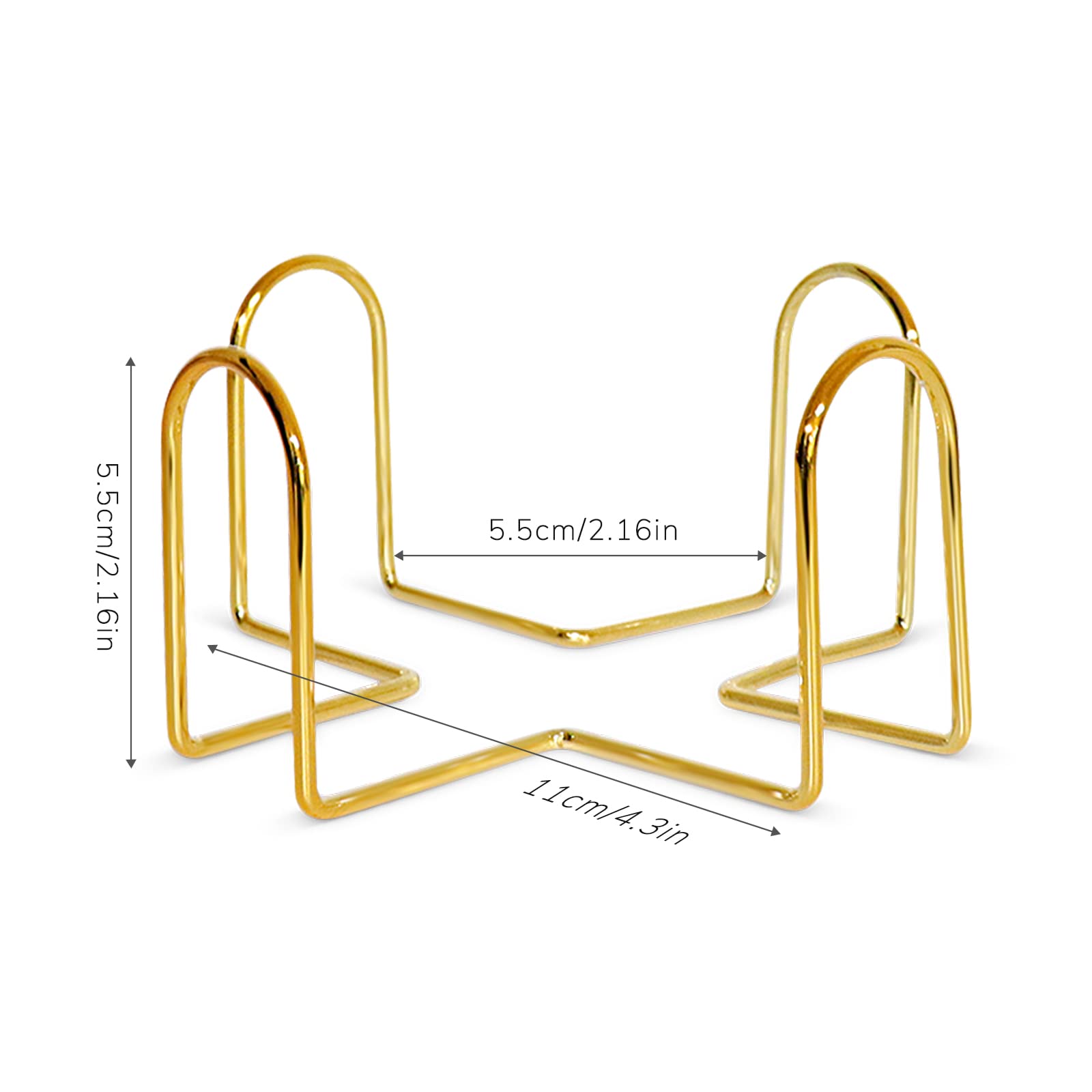 Coaster Holder  4 PCS Metal Holder for Square or Round Coaster Sets Home Wrought Iron Shelf Decoration (Style 3)