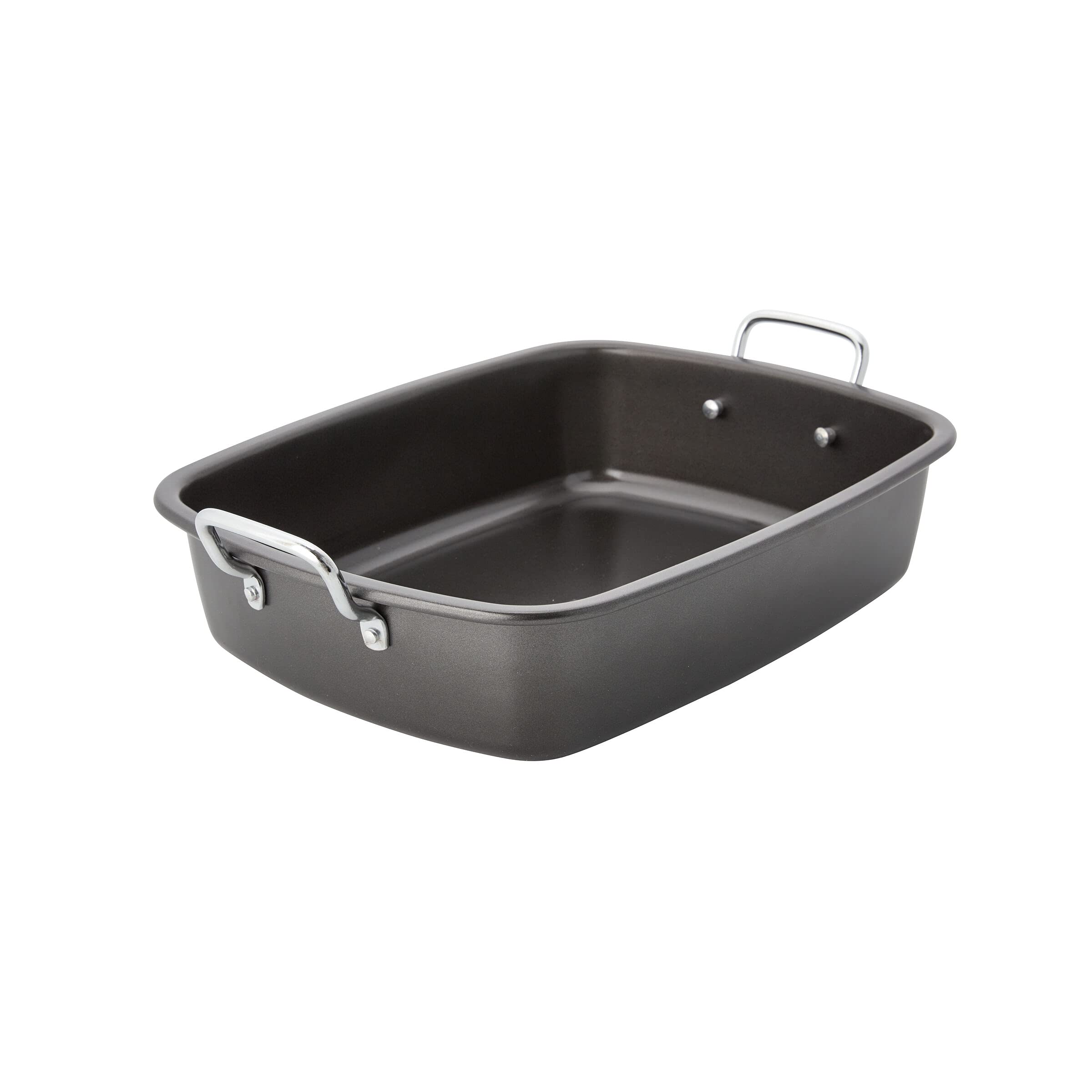 Chicago Metallic Nonstick Roaster With Floating Rack, 18-Inch-By-13-Inch, Black