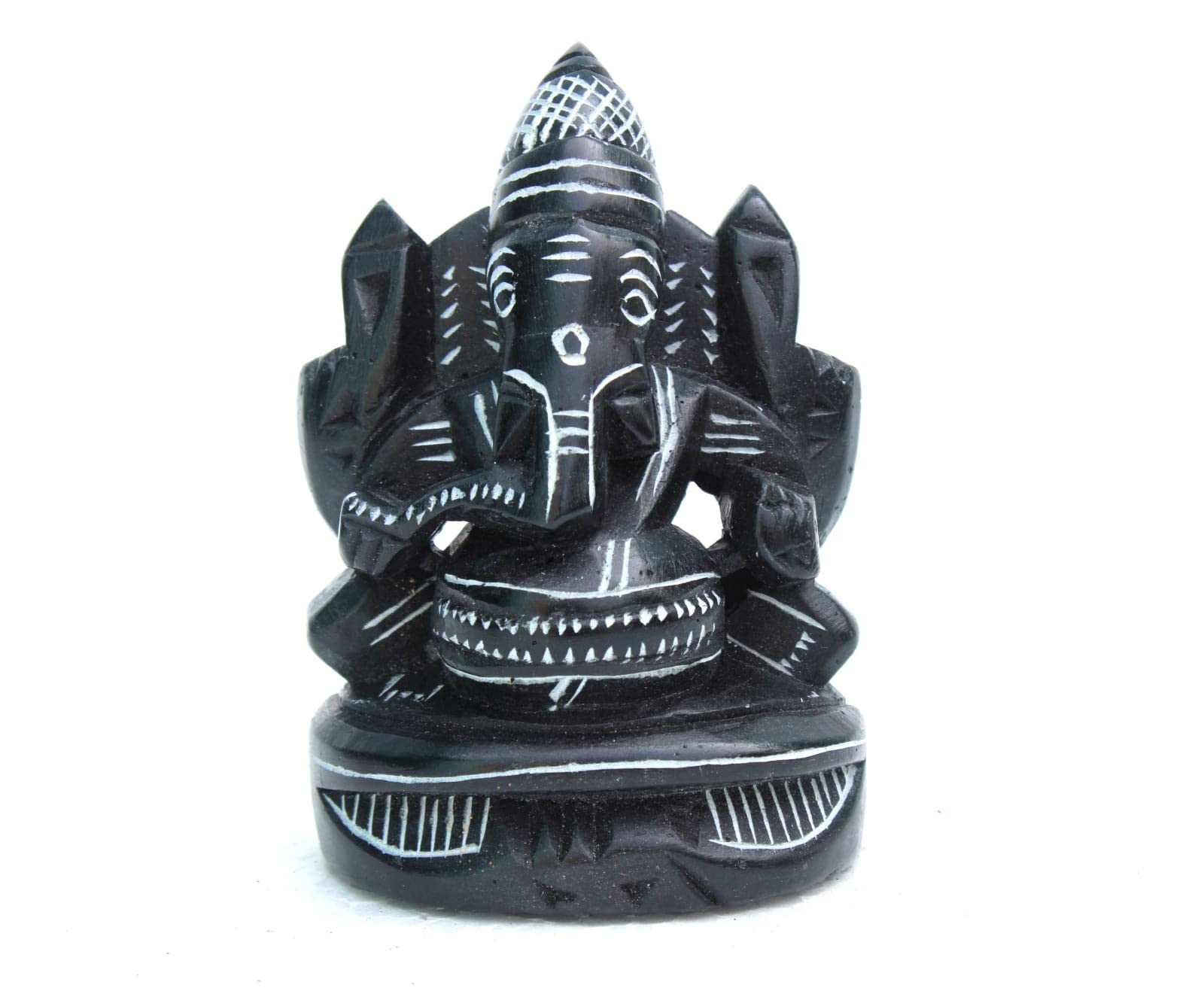 Mynaksha Small Ganesh Idoll Stone/Ganesh Sculpture Idol/Kan Drishti Ganapathy/Vinayakar Stone Idols/Ganesh Ji/Vinayakar Peruman/