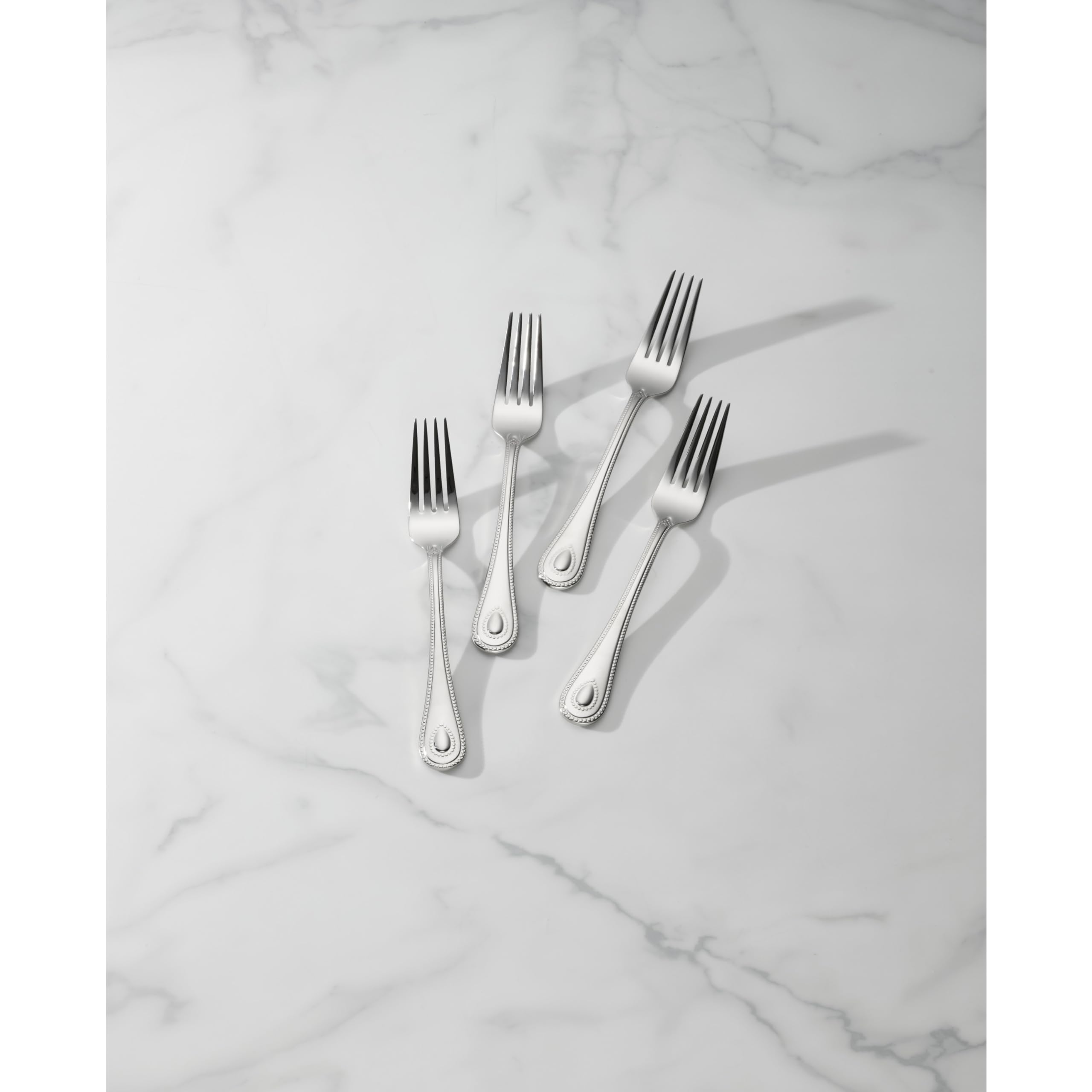 Lenox French Perle Dinner Forks, Set Of 4, 0.60