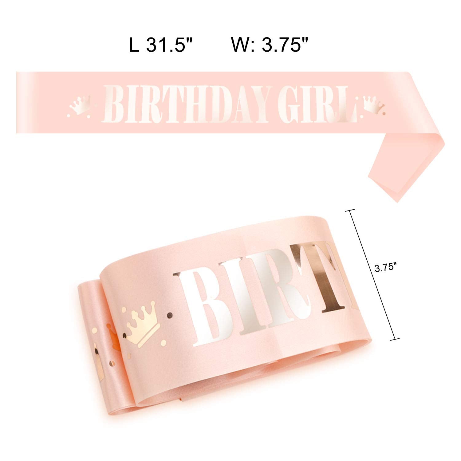 Howaf Rose Gold 21St Birthday Sash Party Decoration Its My 21St Birthday Satin Sash And Tiara, 21 Birthday Rhinestone Crown Head