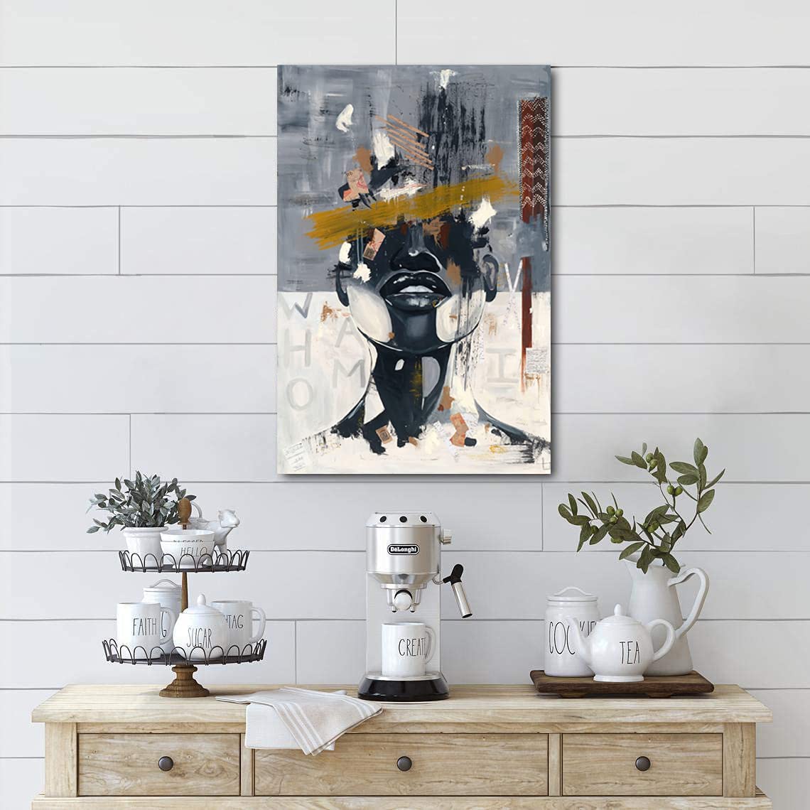 Black Queen Wall Art African American Wall Art Black Woman Poster Black Girl Canvas Painting Abstract Artworks Contemporary Canv