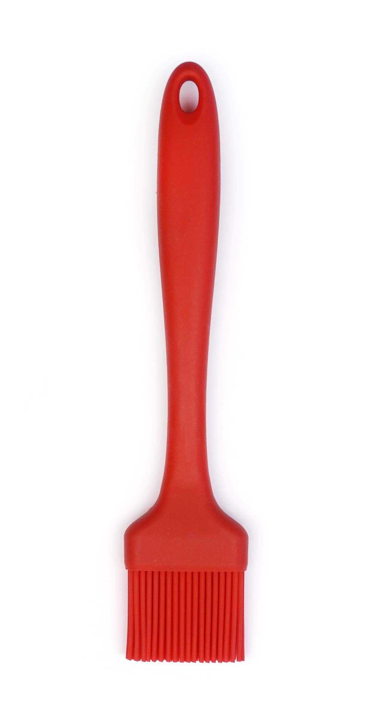 Rsvp International Silicone Basting Brush, Red, 8.75'' | Gently Spreads Butter, Sauces, Marinades, & More | Dishwasher Safe & He