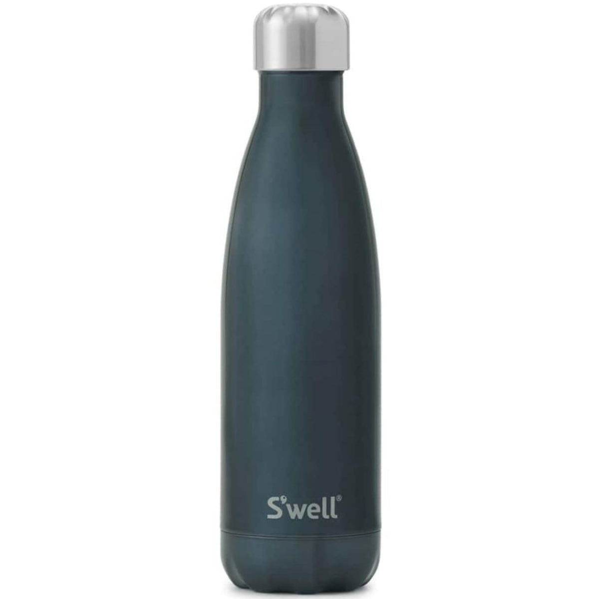 S'Well Stainless Steel Water Bottle, 17Oz, Blue Suede, Triple-Layered Vacuum Insulated Containers Keeps Drinks Cold For 36 Hours