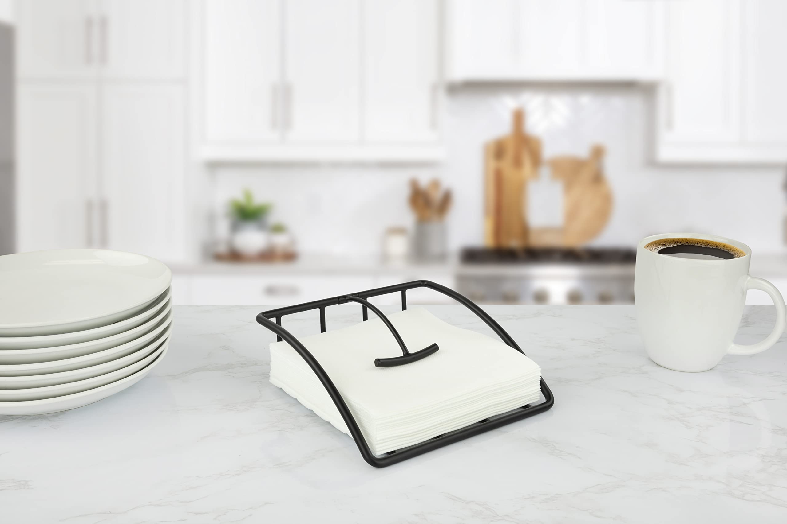 Spectrum Diversified Euro Weighted Napkin Holder For Storage And Dispensing For Dining Room Table And Kitchen Counter Organizati