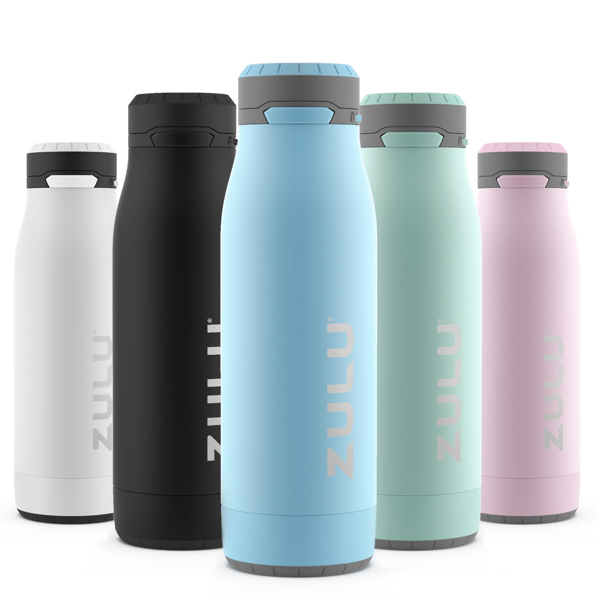 Zulu Ace 18Oz Vacuum Insulated Stainless Steel Water Bottle With Chug Spout, Leak-Proof Locking Lid And Removable Base For Schoo