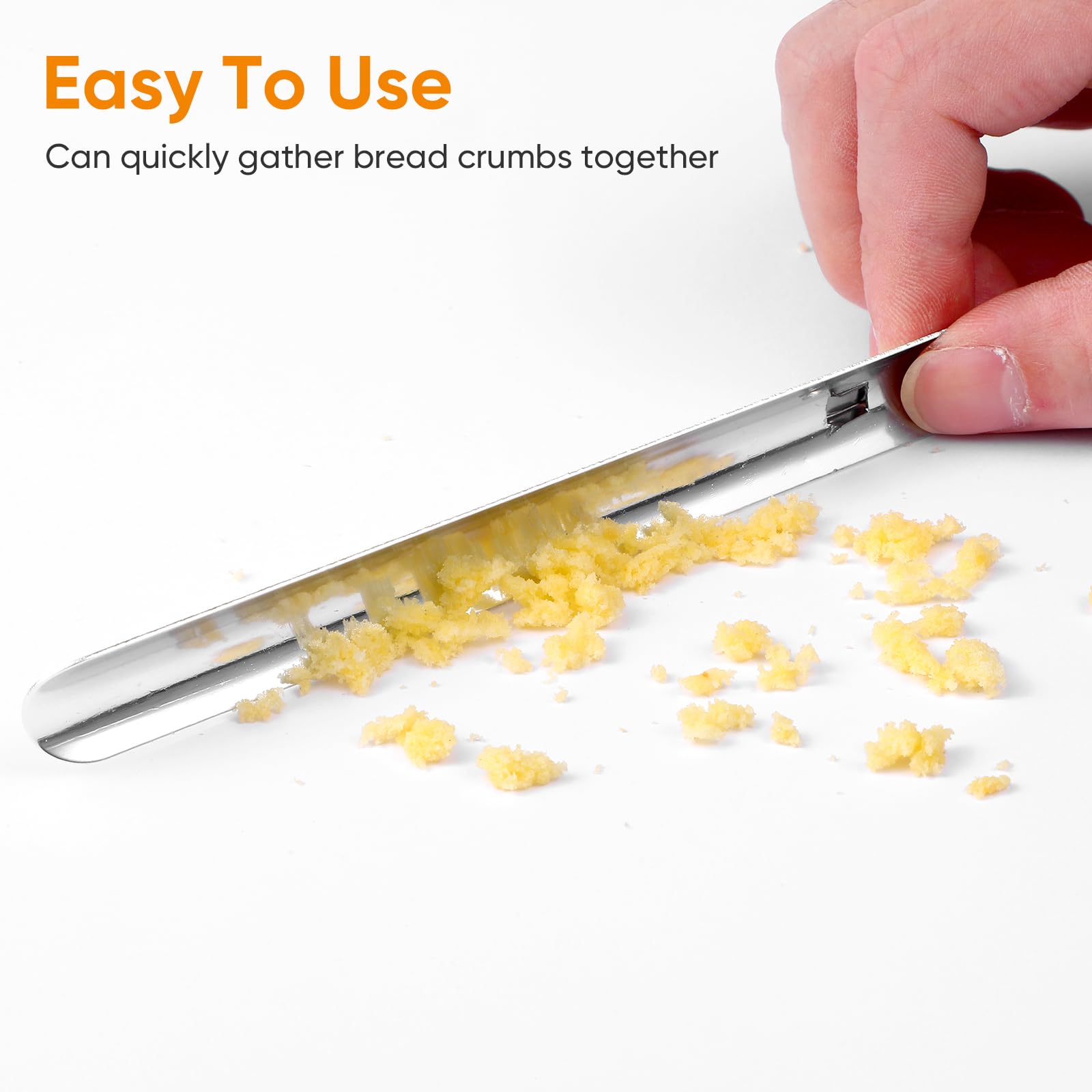 Unomor 5pcs Restaurant Crumb Sweepers, Stainless Steel Crumb Scraper Table Crumb Sweepers Bread Crumber Cleaner Kitchen Crumber