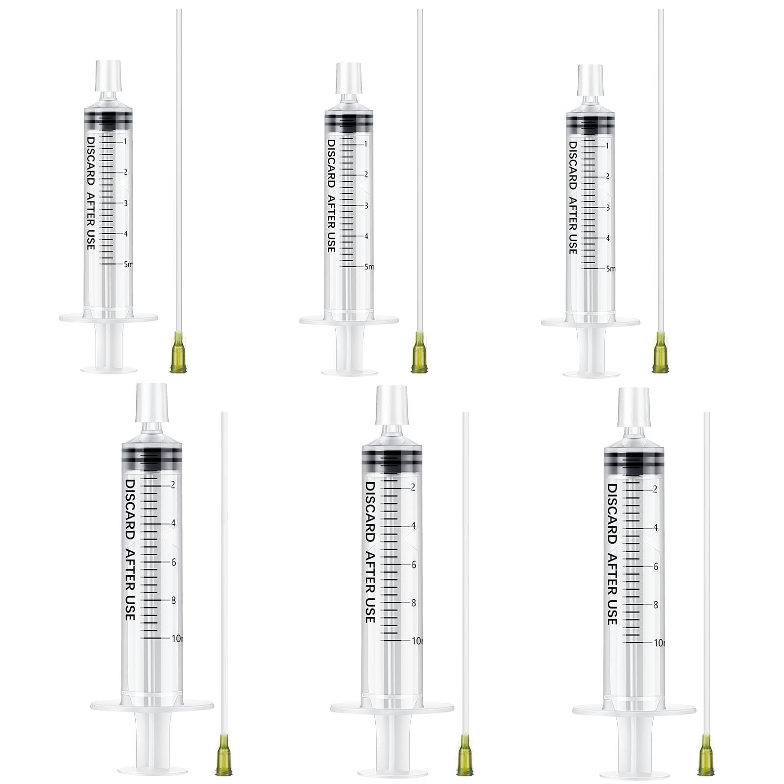 Geiserailie 6 Packs 5ml 10ml Perfume Refill Tools Kit, Perfume Syringe Refill Set with Plastic Tube, Mini Fragrance Transfer Too