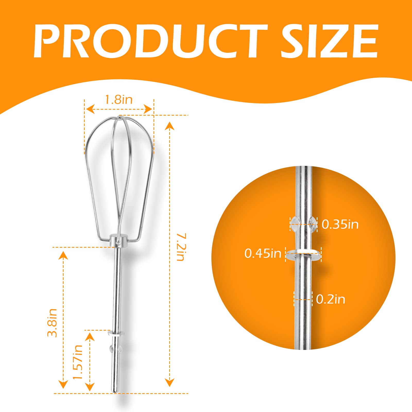 Hand Mixer Beaters Attachments Replacement For Kitchenaid Beaters Khm2B, Ap5644233, W10490648, Ap5644233, Ps4082859-2 Pack