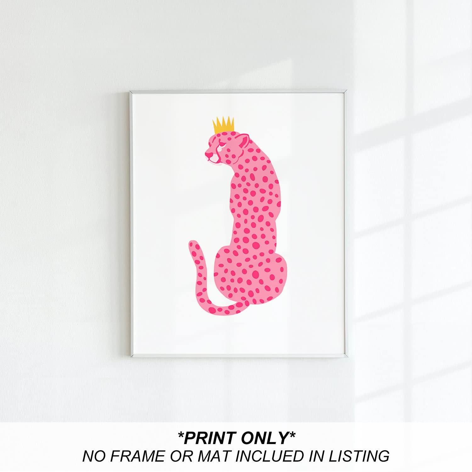 heilkee Preppy Room Decor Aesthetic Hot Pink White Wall Art for Teen Girls Bedroom Pink College Dorm Room Posters Trendy Wall Decor(UNFRAMED 8x10in)
