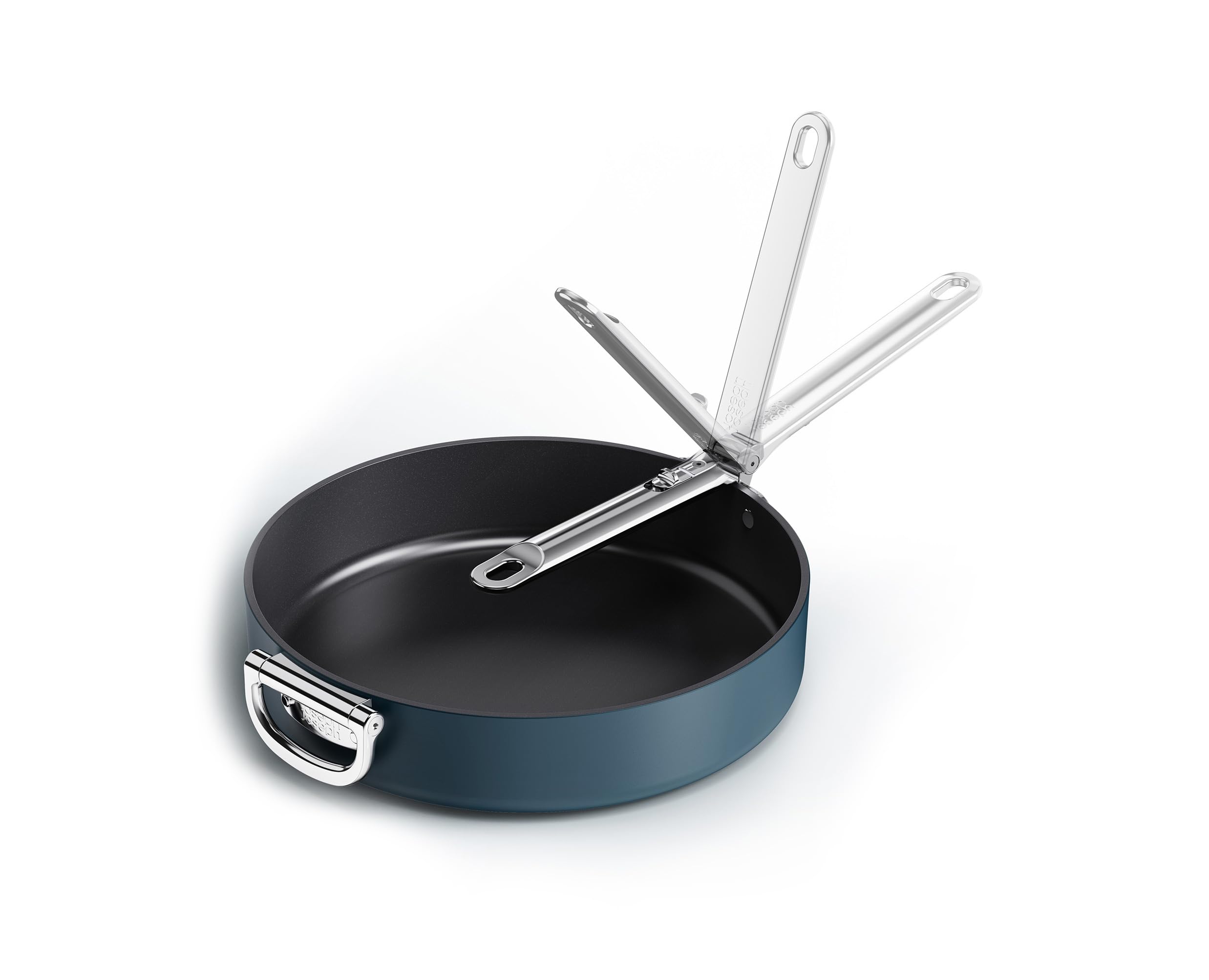 Joseph Joseph Space 12 Nonstick Frying Pan Skillet With Folding Handle, Ceramic Coating, Induction & Oven Safe