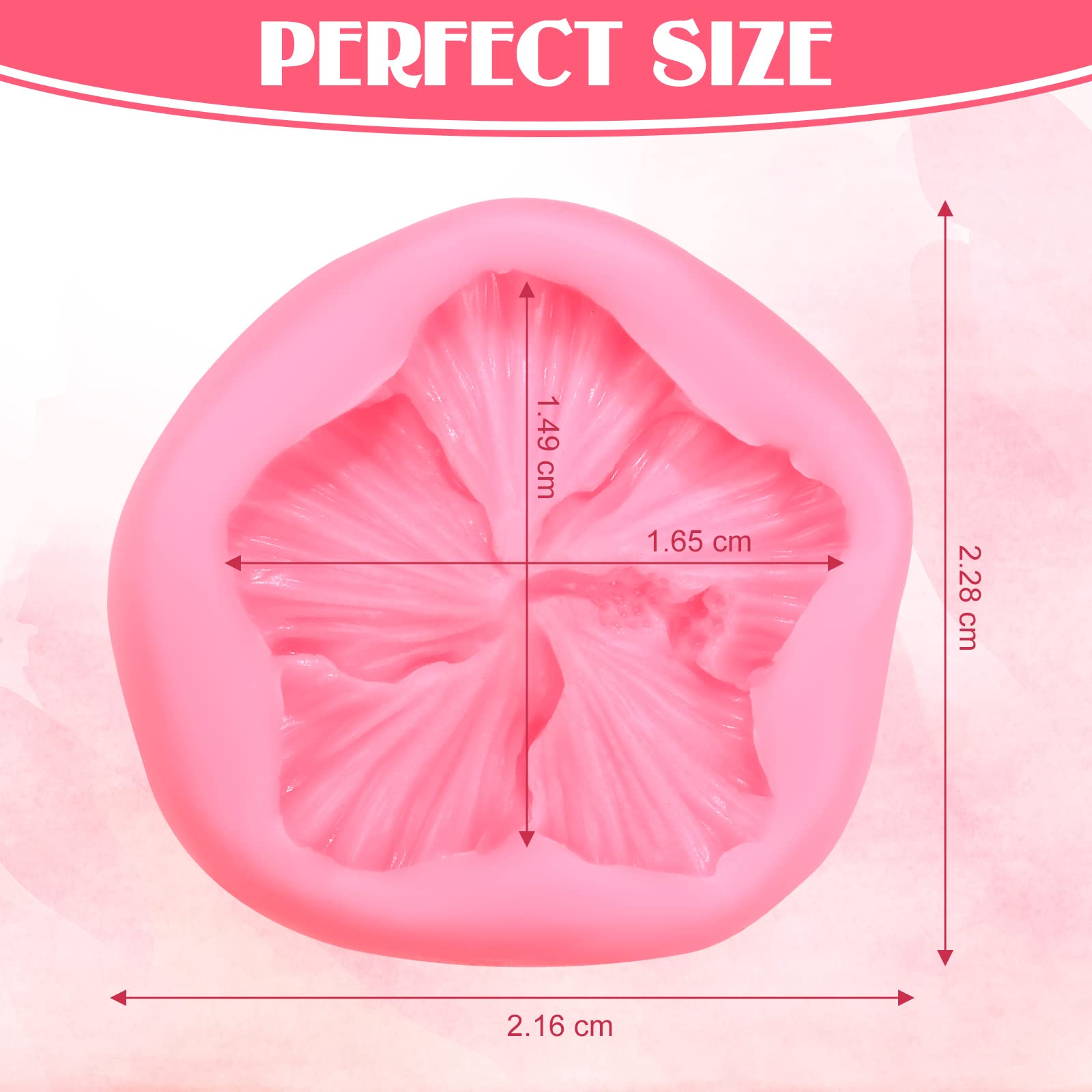 4 Pieces Flower Silicone Molds Flower Candy Molds Silicone Chocolate Gummy Molds For Cake Decorating Hibiscus Flower Cake Molds