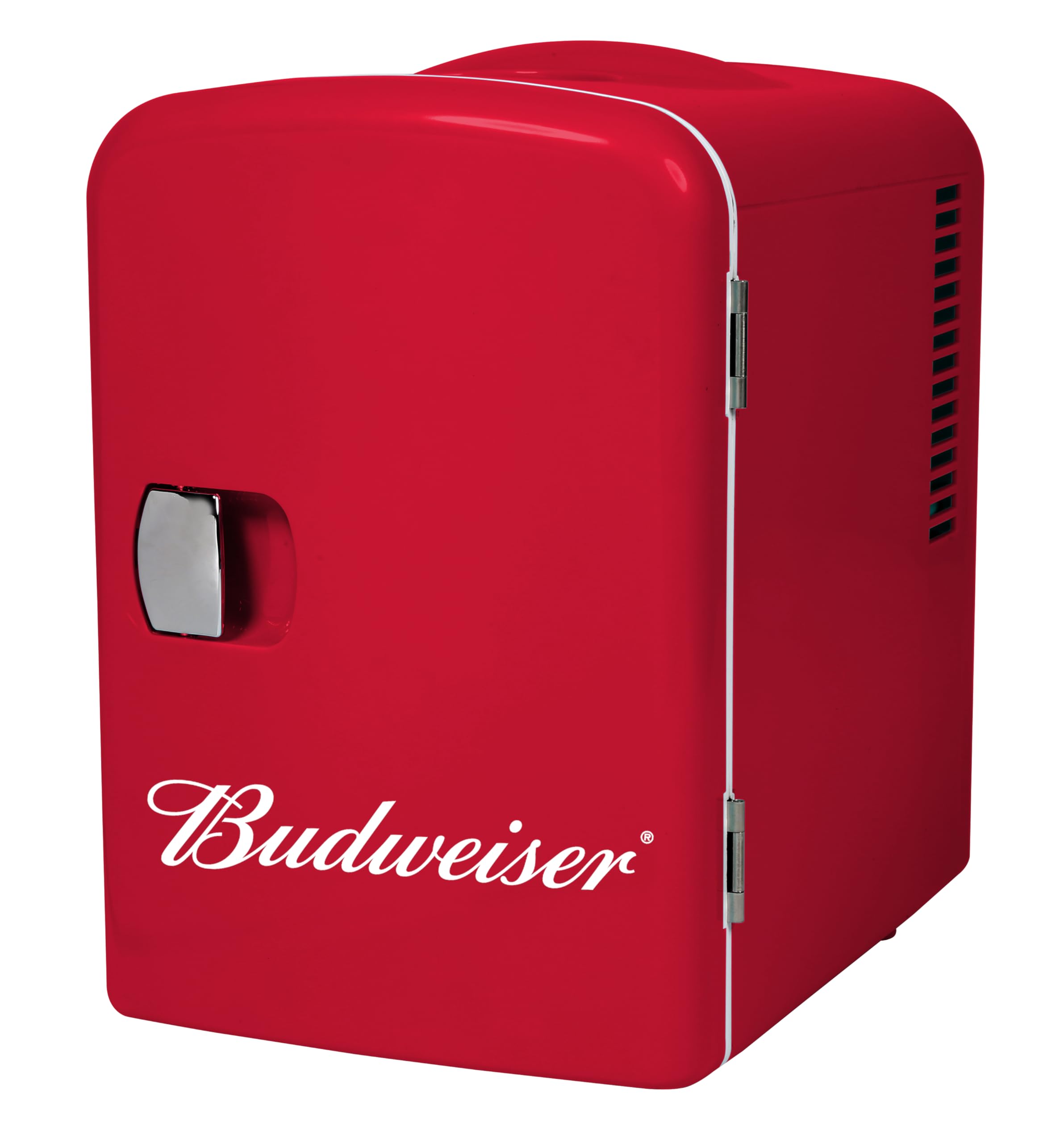 Curtis Budweiser Mis135Bud, Mini Portable Compact Personal Fridge Cooler, 4 Liter Capacity Chills Six 12 Oz Cans, 100 Freon-Free