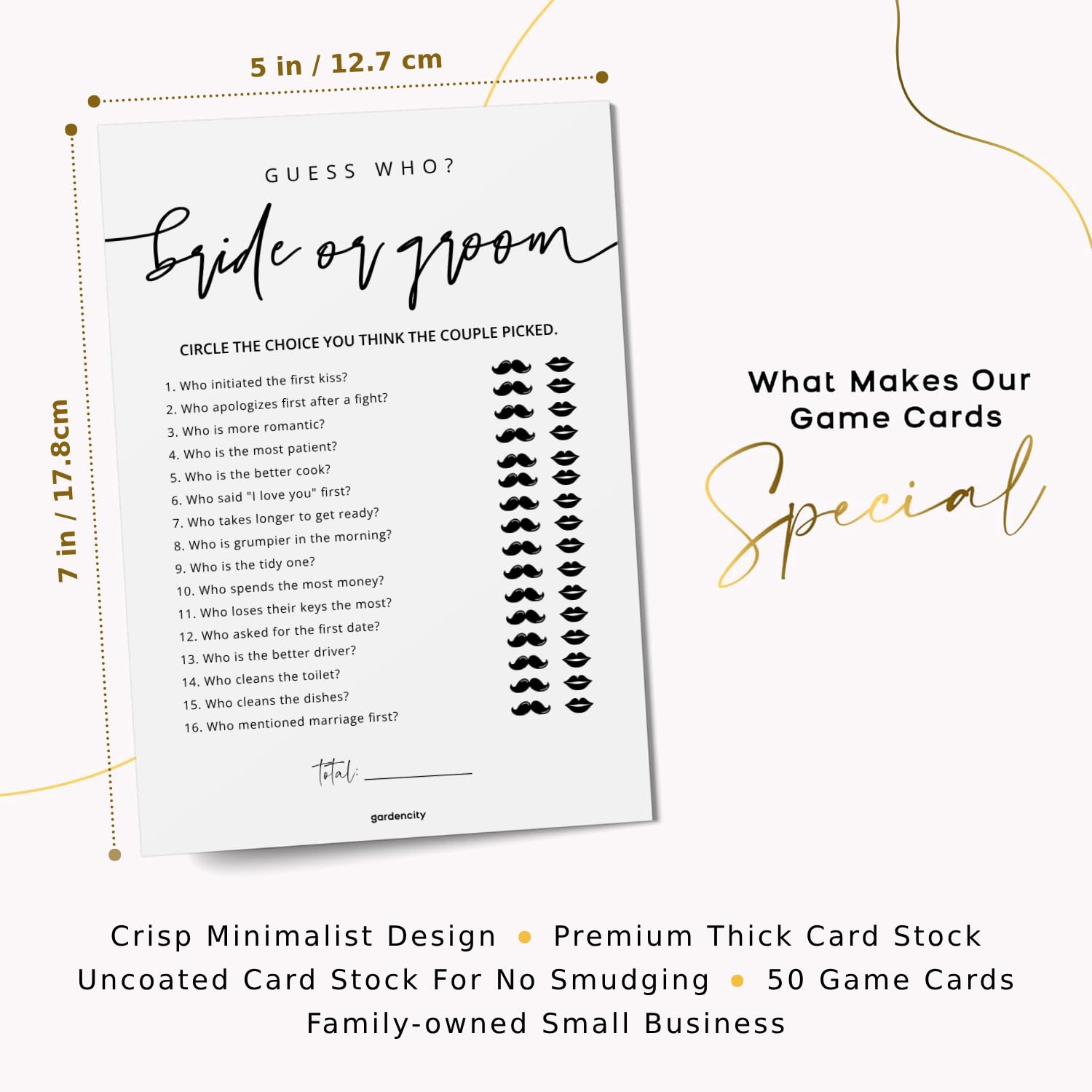 Gardencity Guess Who Bride Or Groom? Bridal Shower Games For 50 Guests - Minimalist
