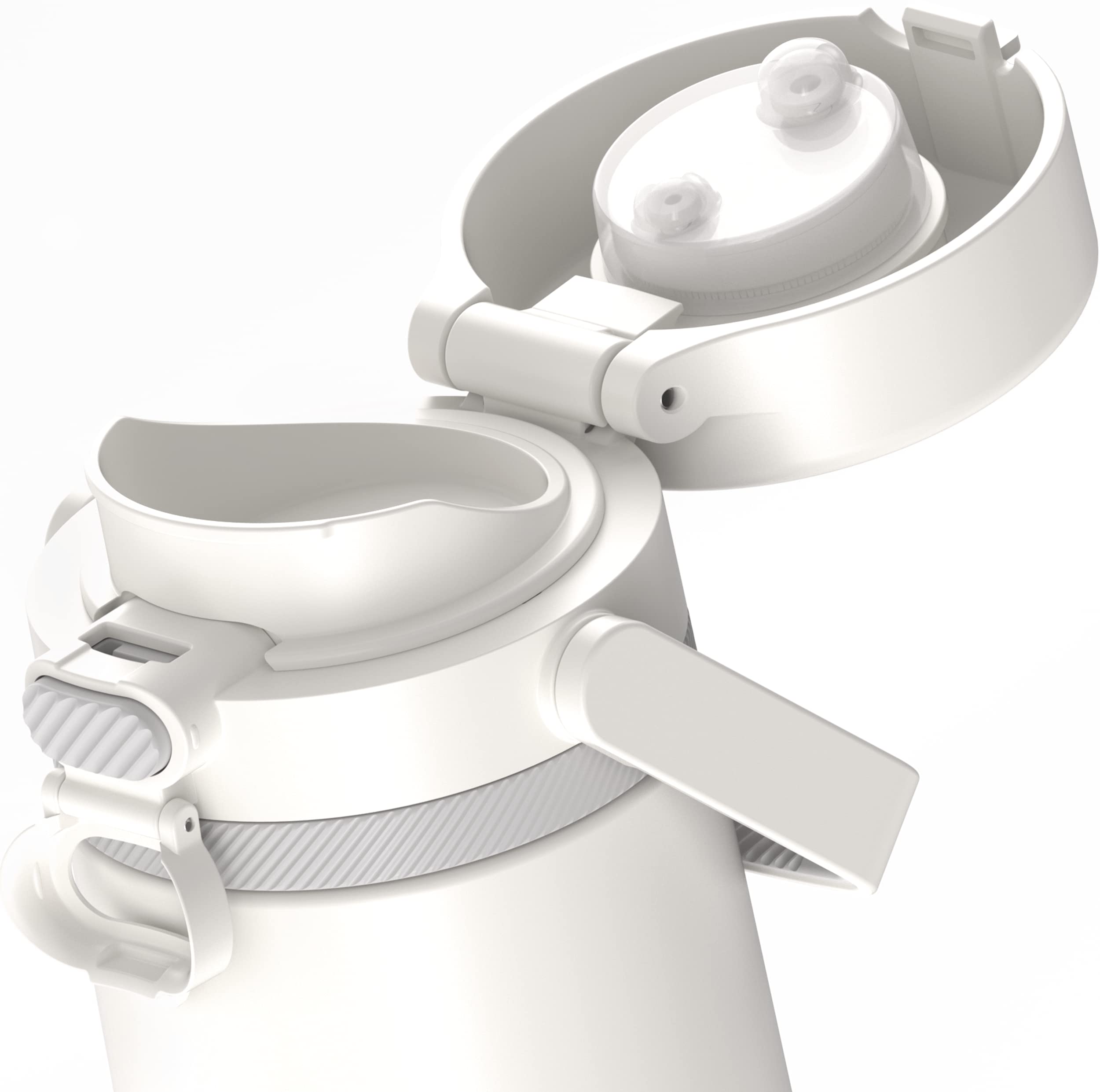 Alta Series By Thermos Stainless Steel Direct Drink Bottle, 16 Ounce, Sleet White