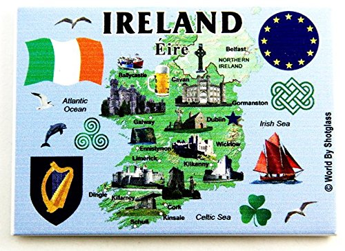 Ireland EU Series Souvenir Fridge Magnet 2.5 X 3.5