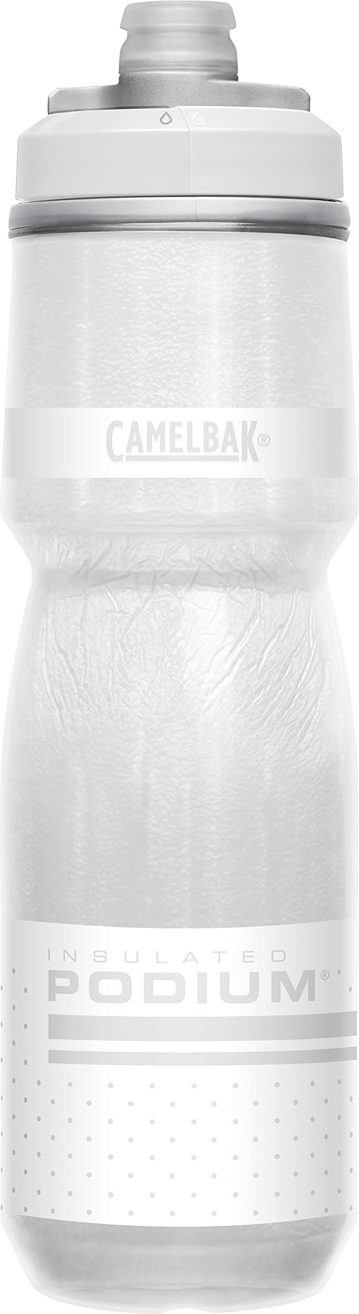 Camelbak Podium Chill Insulated Bike Water Bottle - Easy Squeeze Bottle - Fits Most Bike Cages - 24Oz, Reflective Ghost