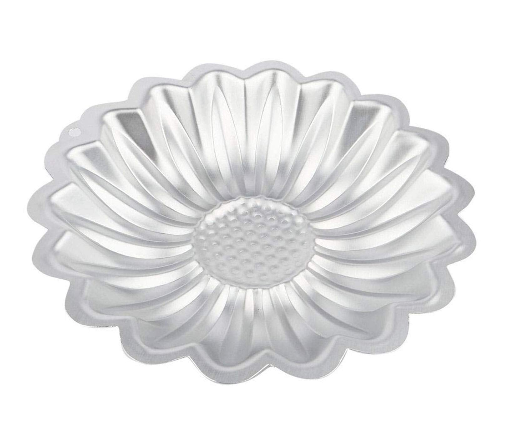 Zdywy 10 Inch Sun Flower Shaped Aluminum 3D Baking Mould Cake Mold Tin Birthday Cake Pan - Sun Flower