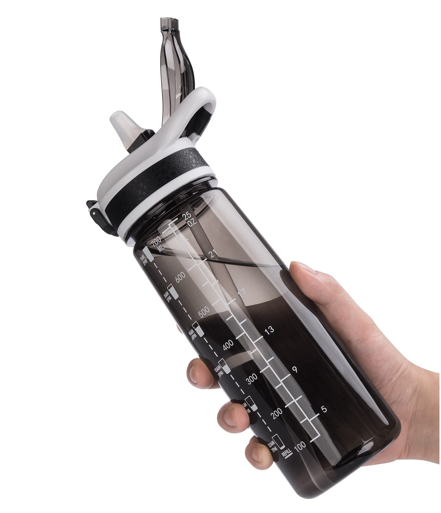 VENNERLI Sports Water Bottle with Straw 800ML Bike Water Bottles Reusable Water Jug 28 OZ Hydro Jug BPA-Free Wide Mouth Water Bo