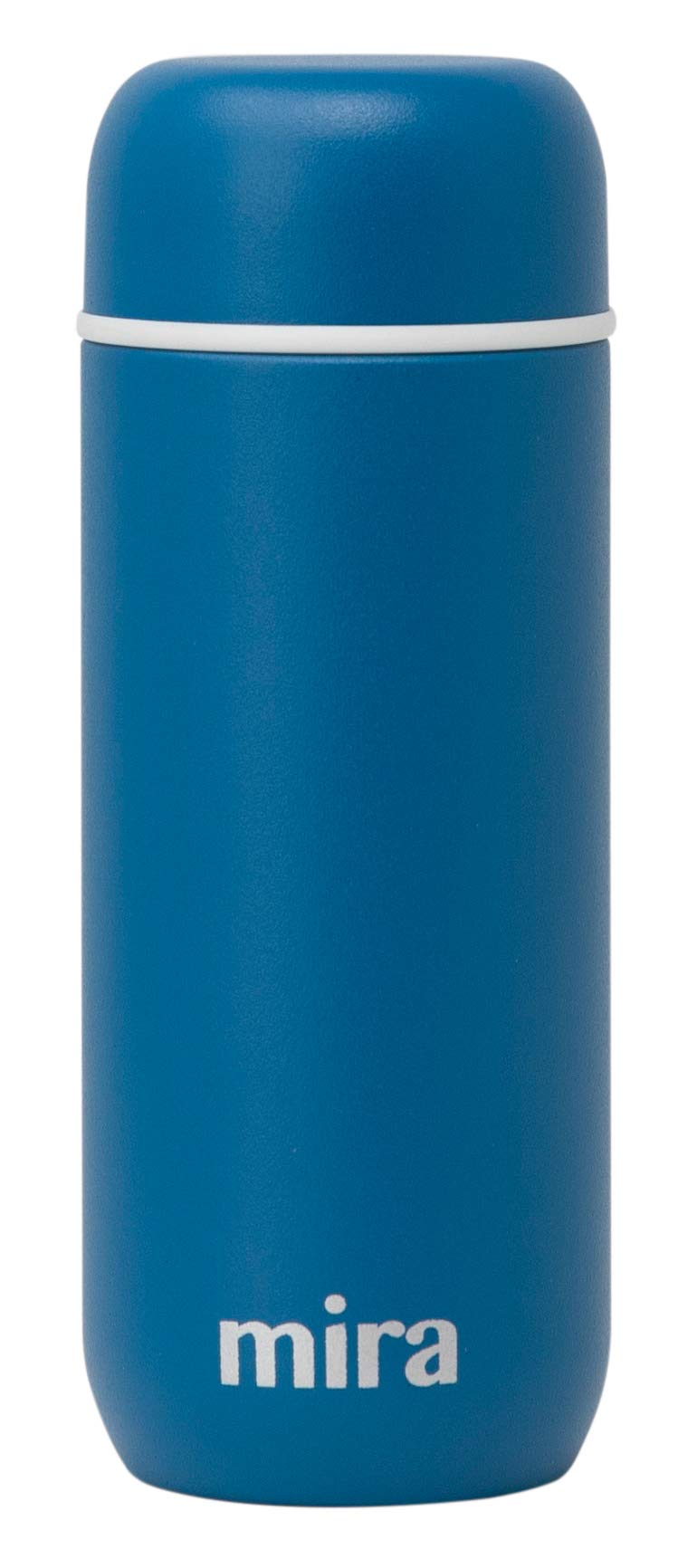 MIRA 7 oz Slim Insulated Flask for Hot and Cold Drinks  LeakProof Stainless Steel Water Bottle  Perfect Compact Size  Denim