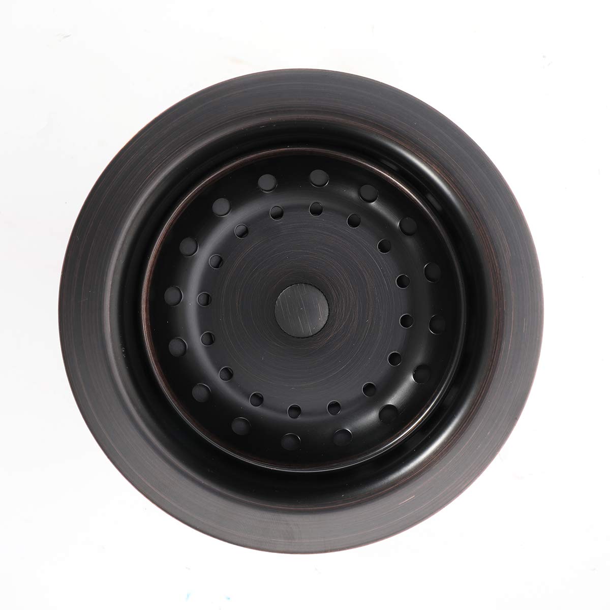 KONE 3-1/2 Inch Kitchen Sink Drain ORB Assembly with Strainer Basket/Stopper  all Stainless Steel Durable and Rustproof Oil Rubbed Bronze