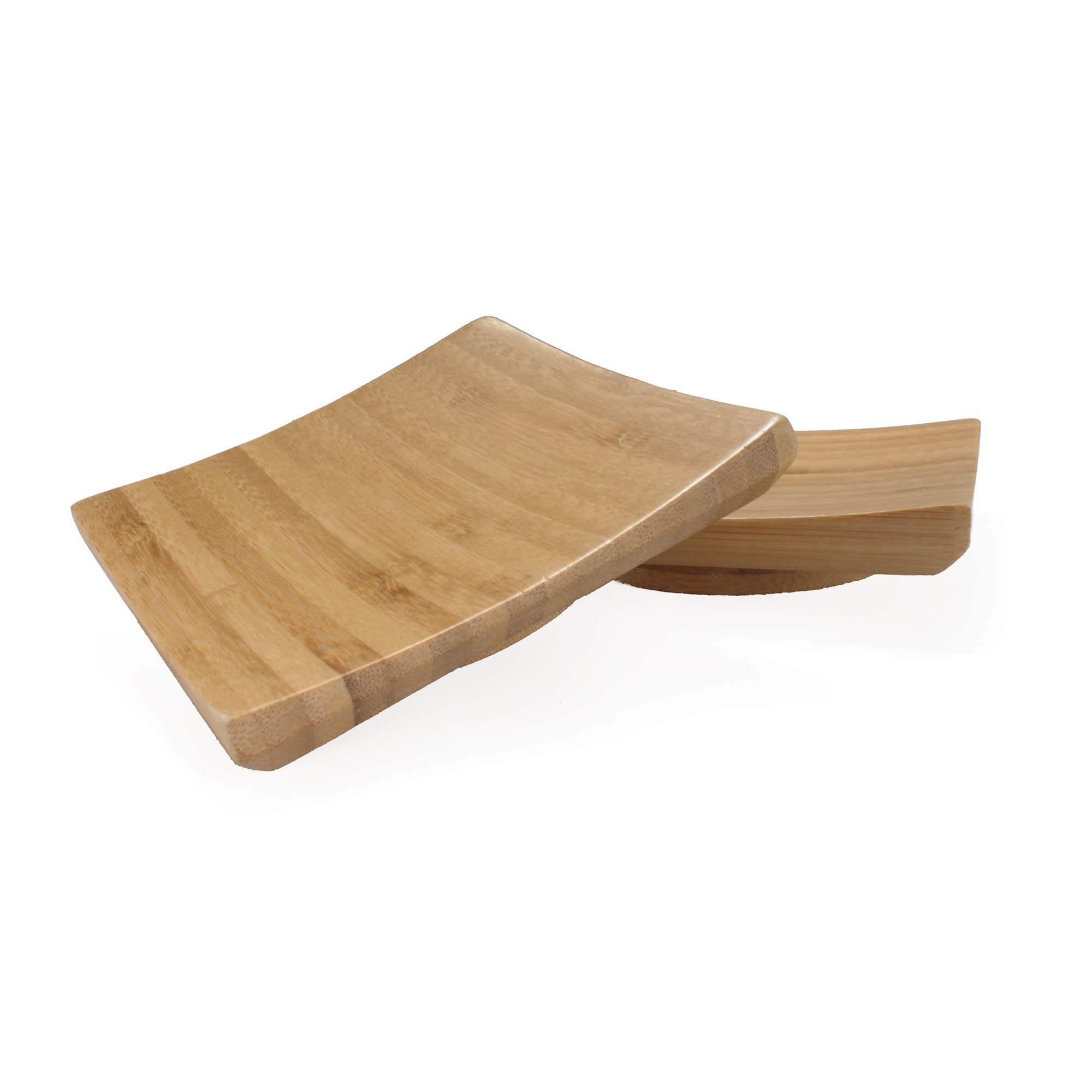 Bamboomn Dual Use Bamboo Coasters/Glass Topper, 4''X4'' - Square - 10 Piece Set