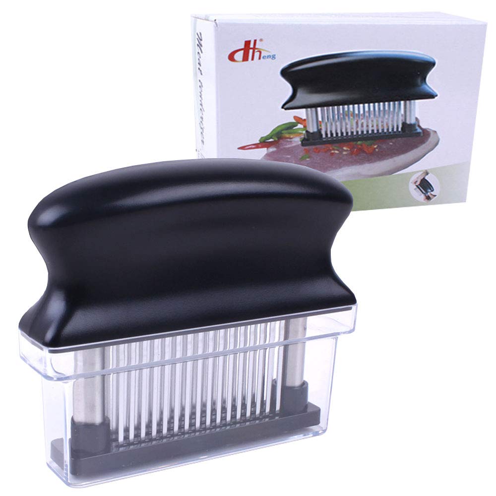 Meat Tenderizer With 48 Stainless Steel Ultra Sharp Needle Blades Heavy Duty Cooking Machine For Tenderizing Beef, Turkey, Chick