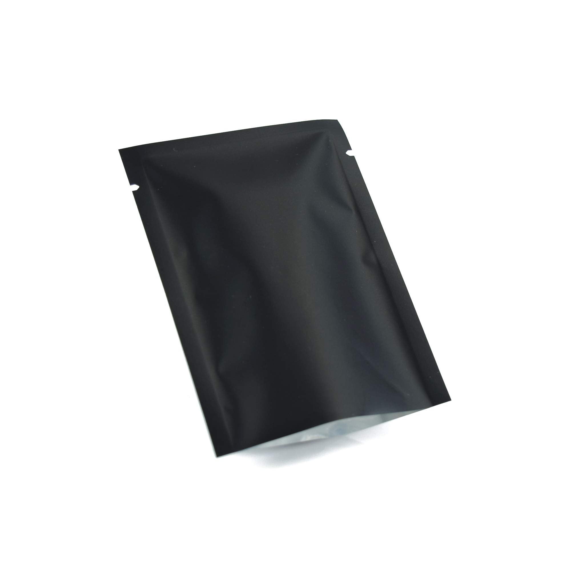 Qq Studio 100 Pcs Metallic Mylar Foil Open Top Sealable Bags (9X13Cm(3.5X5.1''), 100X Matte Black)