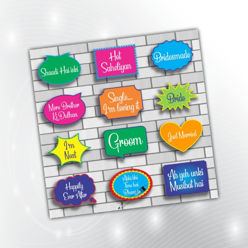 PartyStuff Wedding Theme Props  Wedding Speech Bubbles 3 (12 Cards)
