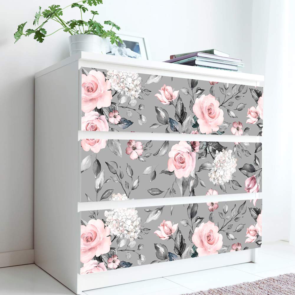 Self-Adhesive Dresser Sticker, Peel And Stick Furniture Stickers/Decals, Removable Furniture Skin (008, Malm)