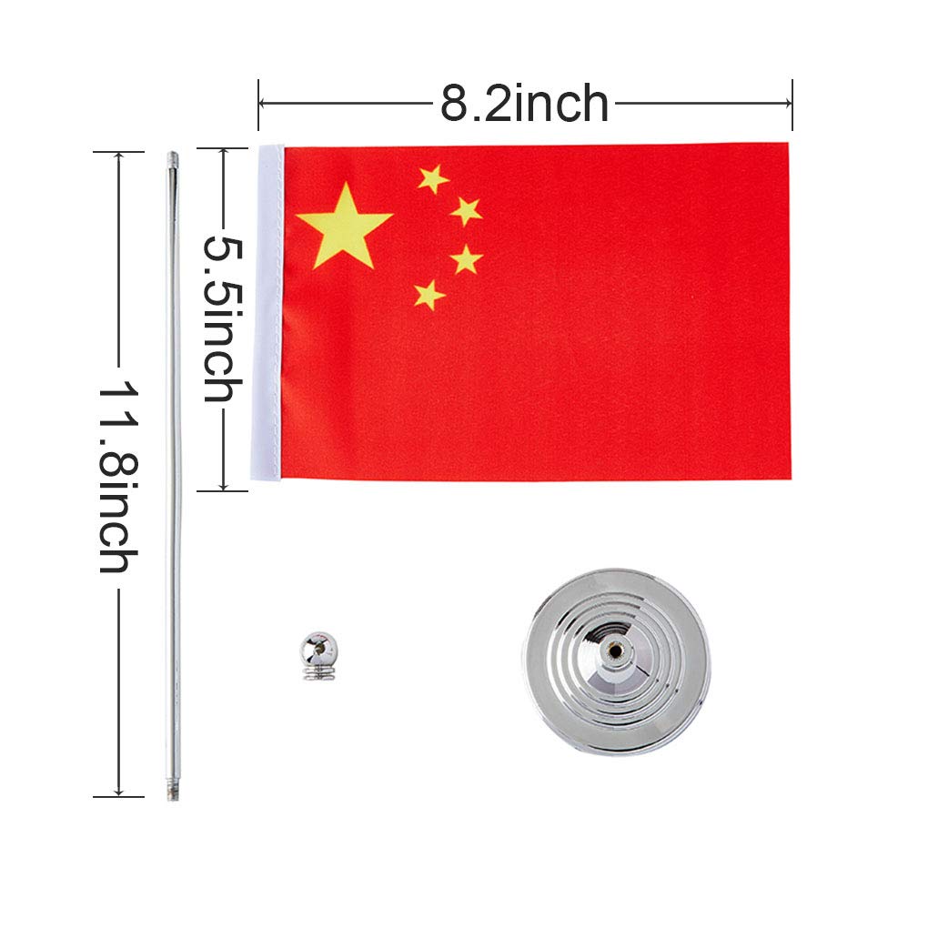 China Flag Chinese Table Desk Small Mini Flags Decorations