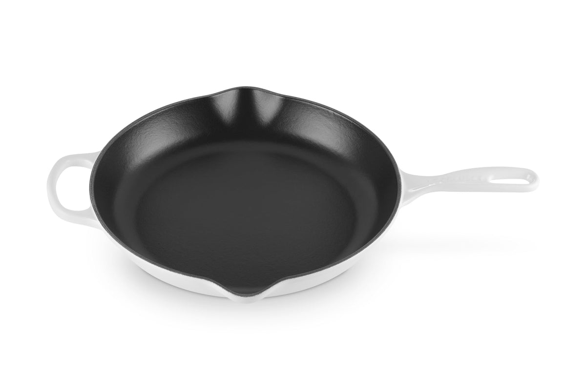 Le Creuset Enameled Cast Iron Signature Iron Handle Skillet, 11.75 (2-3/8 Qt.), White