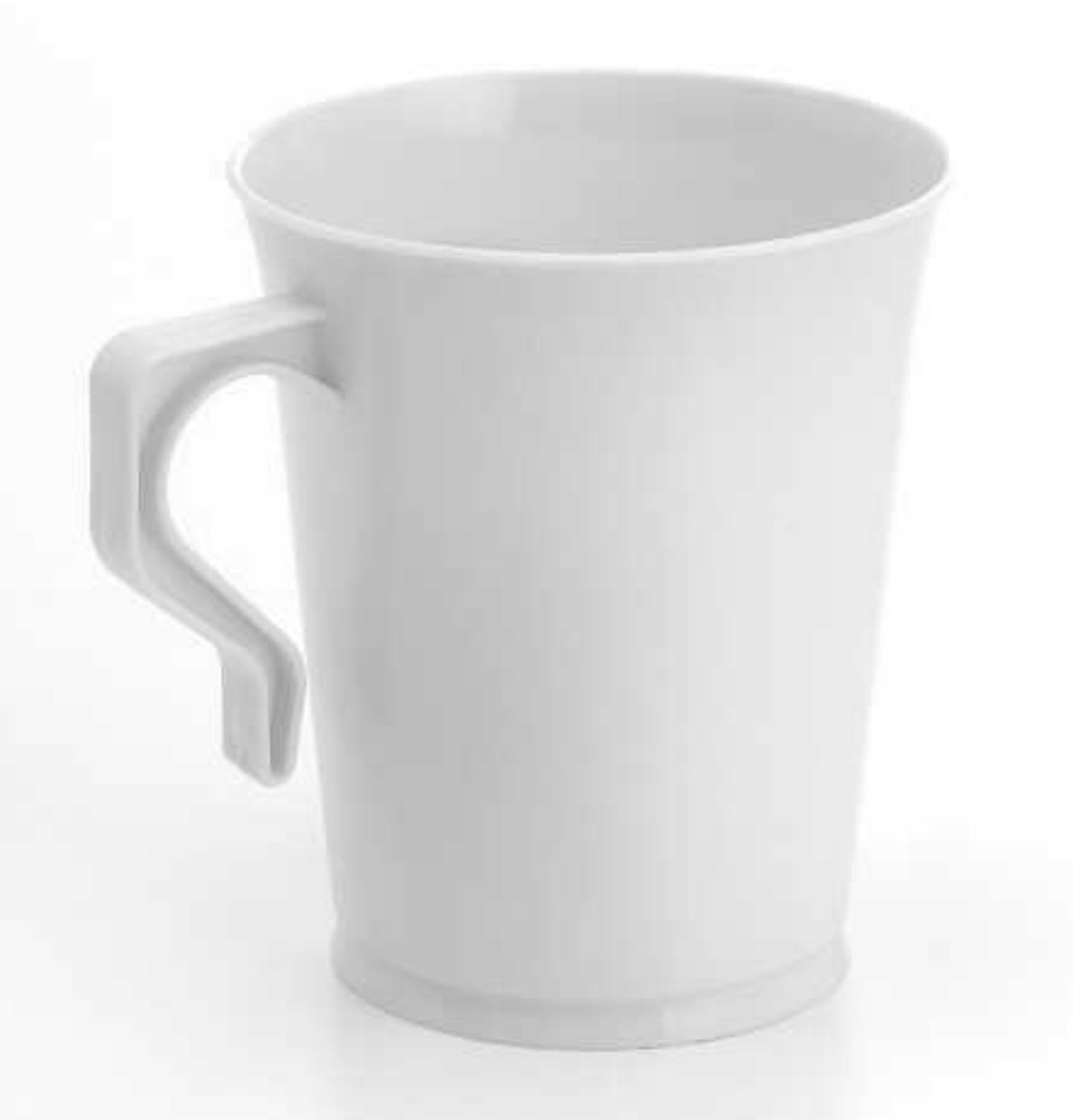8 oz Plastic Coffee Cups Teacup Unbreakable White Coffee Mugs Shatterproof Reusable Coffee Cup Disposable Plastic Coffee Mugs Ca