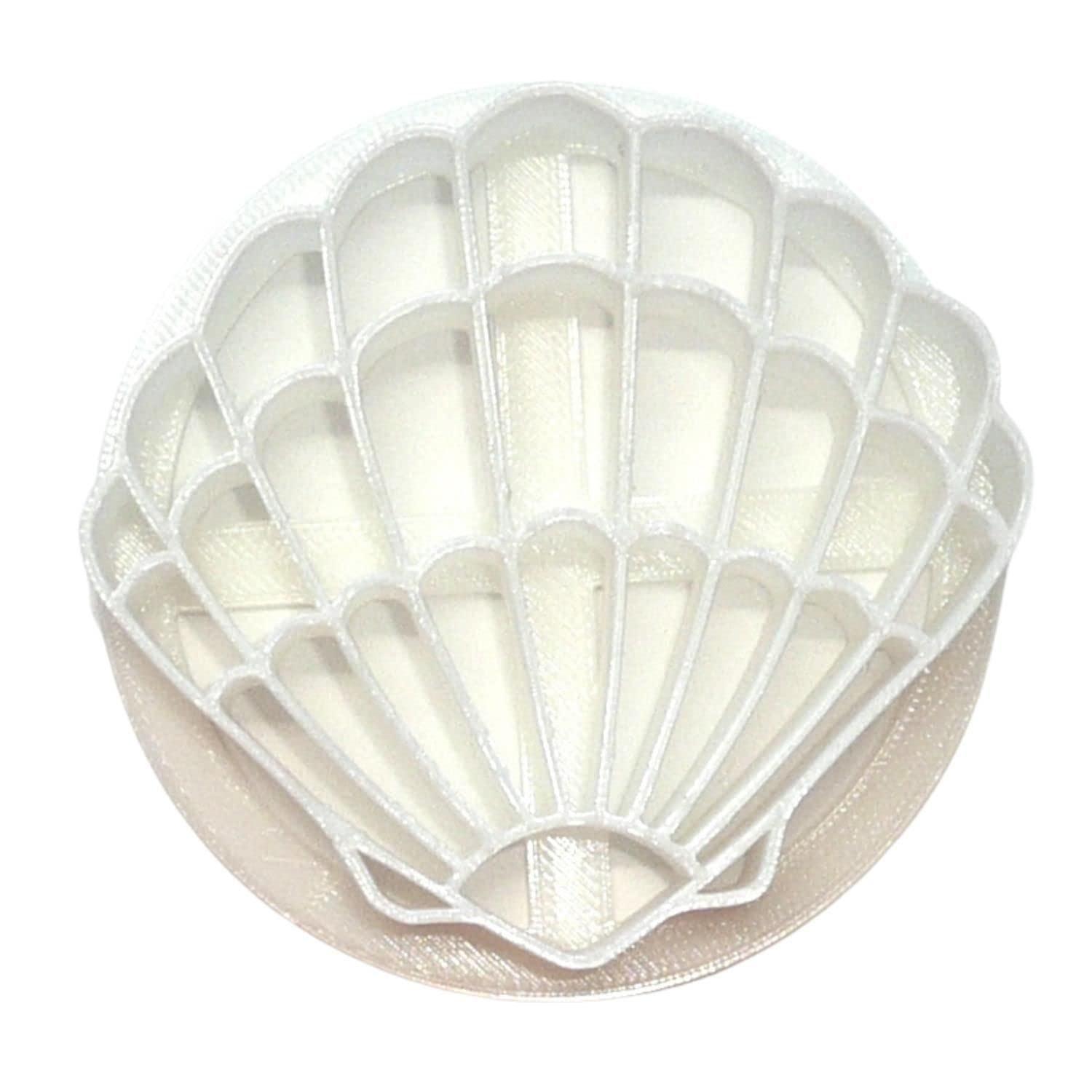 Scalloped Shell Design Pattern Concha Cutter Mexican Sweet Bread Stamp Made In Usa Pr4598 White