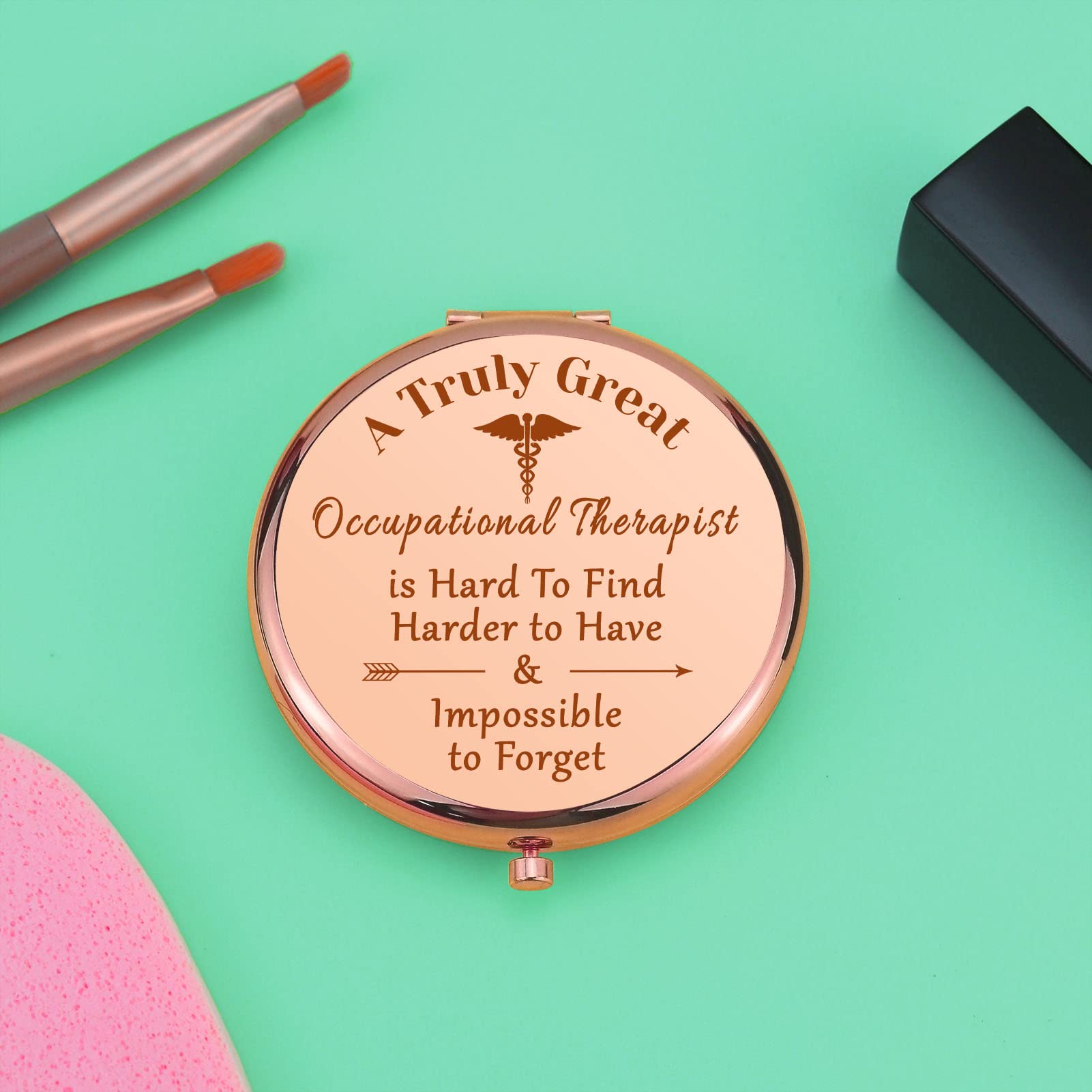 Occupational Therapist Gifts OT Gift Compact Makeup Mirror for Therapist Thank You Gift for Occupational Therapist OT Student Gifts Occupational Therapy Gifts Pocket Makeup Mirror for Women