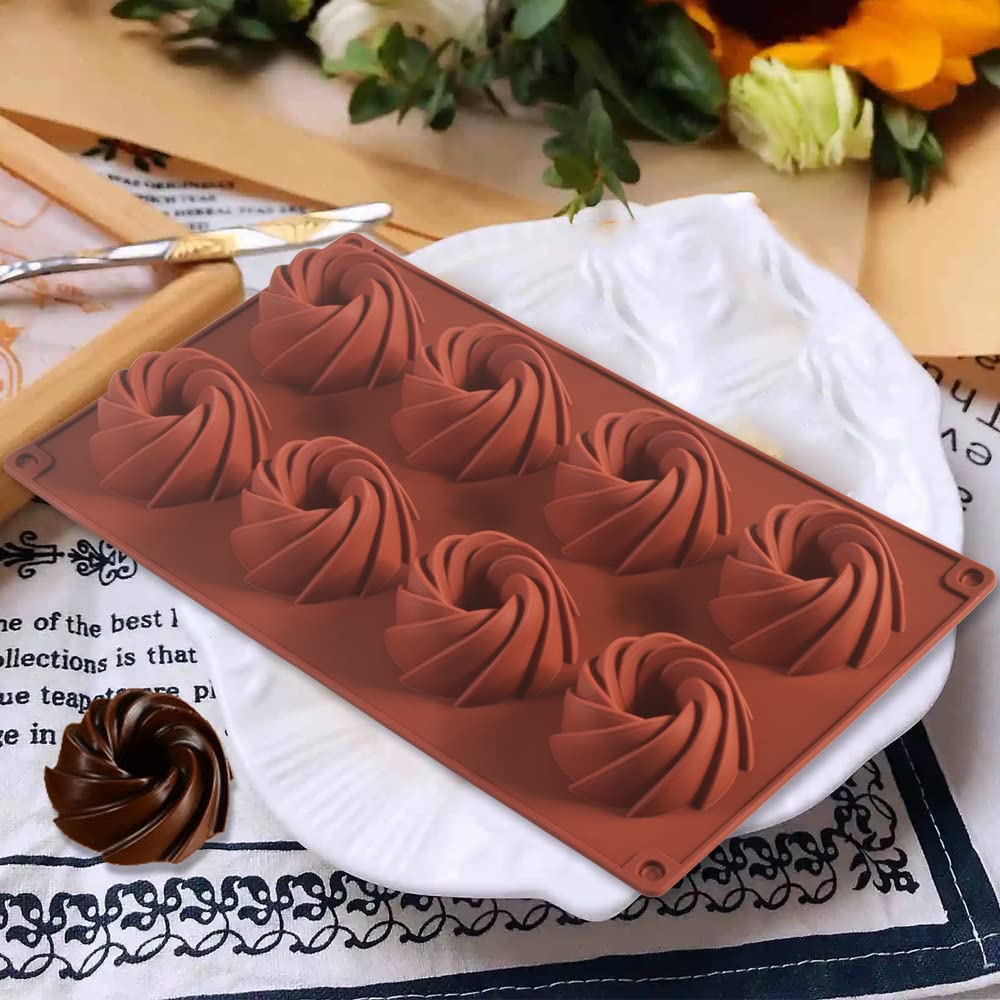 Ionegg Silicone Vortex Mold For Making Chocolate, Candy, Pudding, Cookies, Pack Of 3