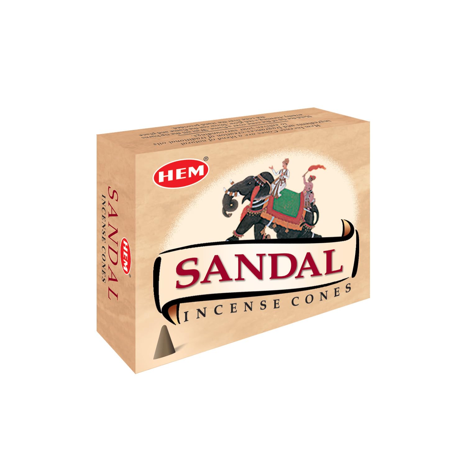 Hem Sandalwood Incense Cones - Case of 12 Boxes (10 Cones Each, 120 Total) | Soothing Woody Aroma for Meditation, Relaxation & P