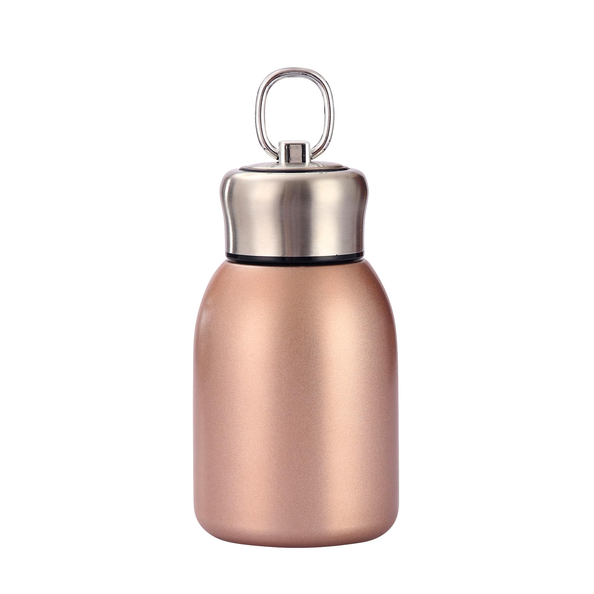 Stainless Steel Mini Vacuum Insulated Water Bottle for Hot & Cold Drinks, Travel Coffee Cup 10.2oz/300ml (Gold)
