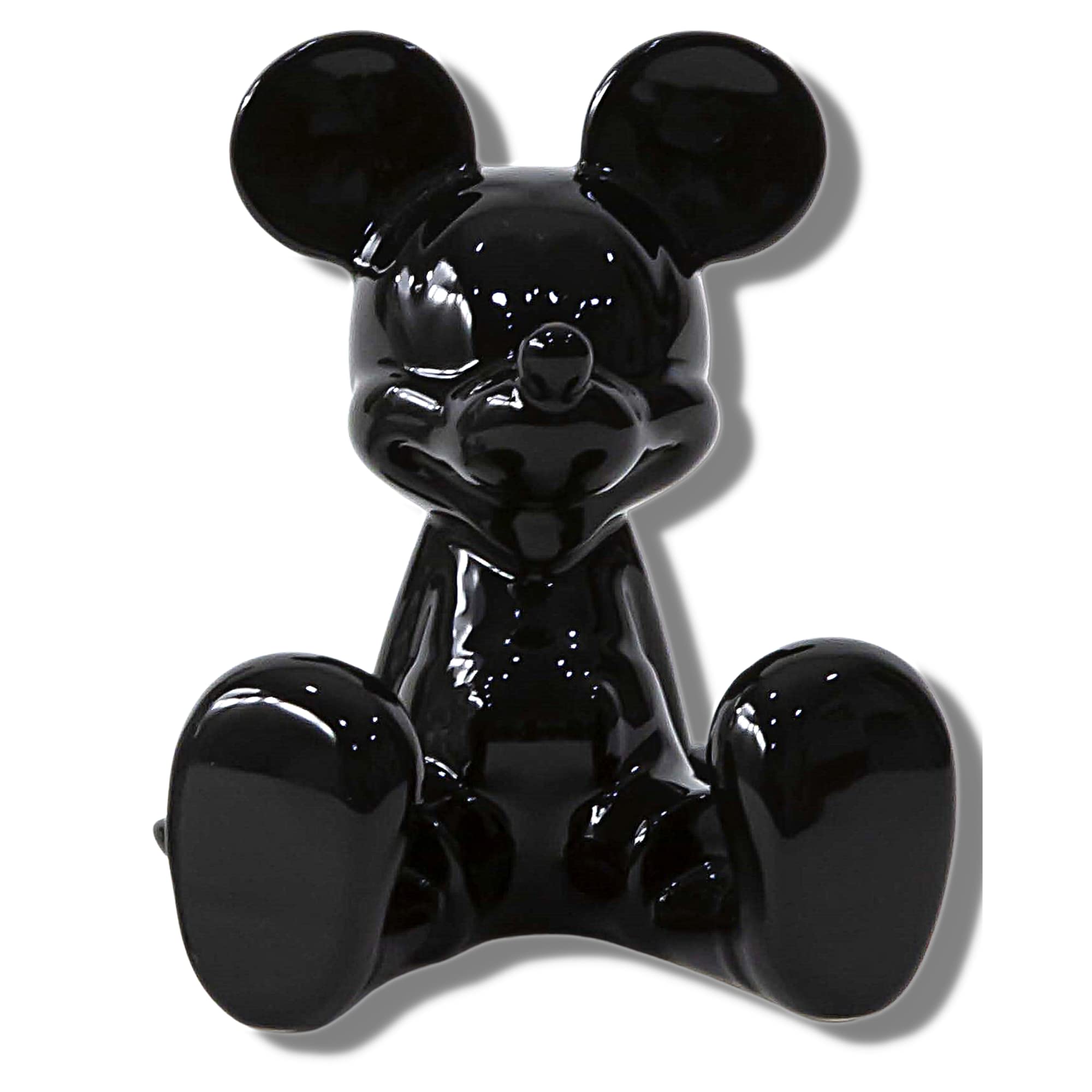 Jerry Leigh Sitting Mickey Mouse Black And White Salt And Pepper Shaker Set, Cute Disney Ceramic Shakers Kitchen Accessories And